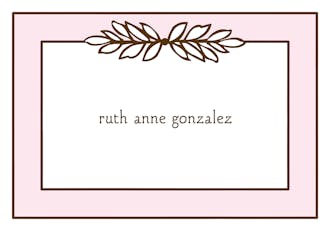 Garland Pink & Chocolate Folded Note
