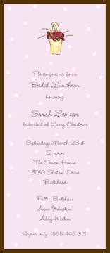 Little Dots Pink & Chocolate Invitation