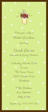 Little Dots Lime & Chocolate Invitation