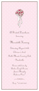 Sweet Dots White On Pink Invitation