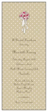 Sweet Dots White On Taupe Invitation