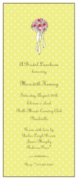 Sweet Dots White On Limeade Invitation