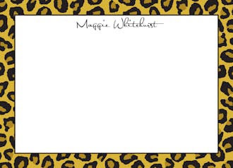 Leopard Gold & Black Flat Note