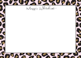 Leopard Pink & Black Flat Note
