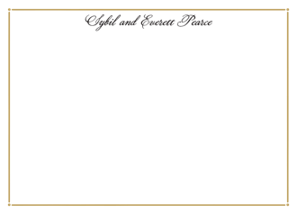 Tailored Border Gold Flat Note