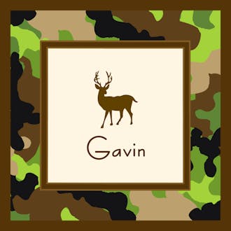Camouflage Flat Enclosure Card