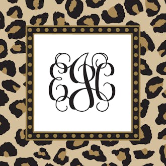 Leopard Latte & Black Folded Enclosure Card