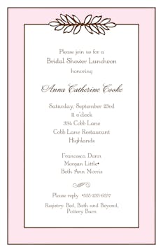 Garland Pink & Chocolate Invitation