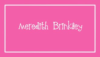 Classic Border White On Bright Pink Flat Enclosure Card