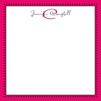 Antique Bead Border Hot Pink And Black Notepad