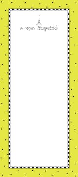 Checks And Dots Limeade Notepad