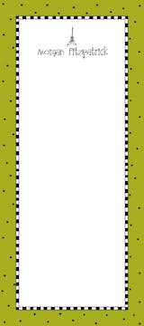 Checks And Dots Olive Notepad