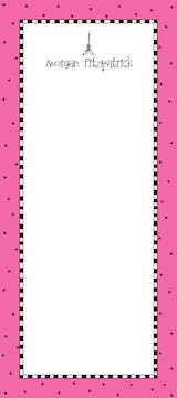Checks And Dots Deep Pink Notepad
