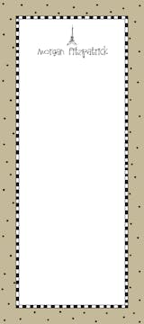 Checks And Dots Taupe Notepad