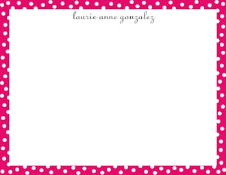Dotted Edge Hot Pink Flat Note