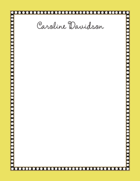 Beaded Border Limeade Notepad