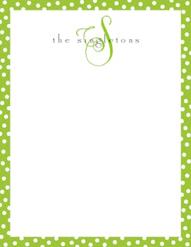 Dotted Edge Lime And White Notepad