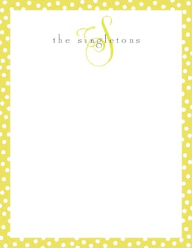 Dotted Edge Limeade And White Notepad