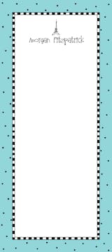 Checks And Dots Aqua Notepad