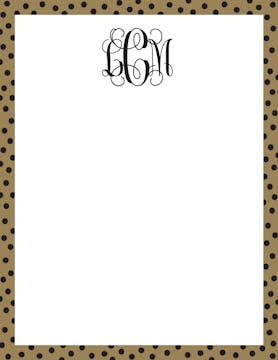 Dotted Edge Gold And Black Notepad