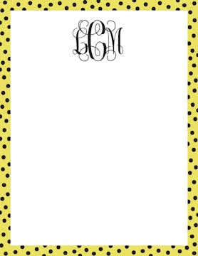 Dotted Edge Limeade And Black Notepad