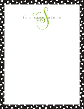 Dotted Edge Black And White Notepad
