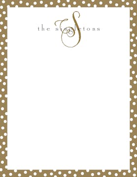 Dotted Edge Gold And White Notepad