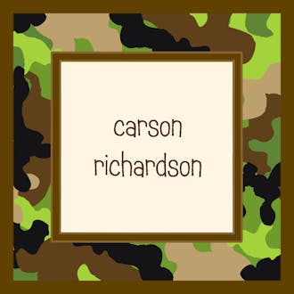 Camouflage On Ivory Gift Sticker