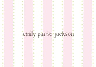 Dotted Stripes Pink & Lime Folded Note