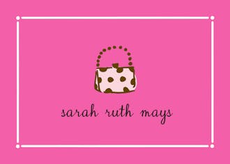 Tailored Border On Pink Gift Sticker