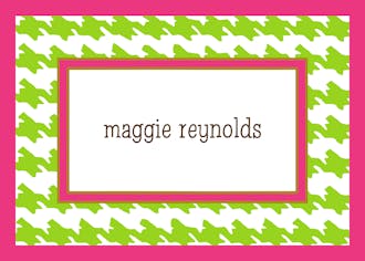 Houndstooth Pink & Lime Flat Enclosure Card
