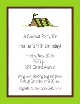 Campings Invitation