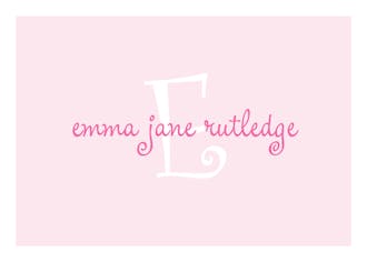 White Edge Pink Folded Enclosure Card