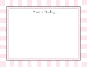 Fun Stripes Pink Flat Note