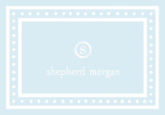 White Dotted Border Blue Folded Note