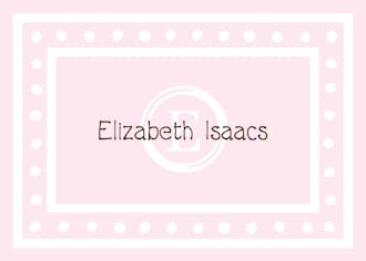 White Dotted Border Pink Folded Enclosure Card