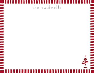 Striped Edge Red Flat Note