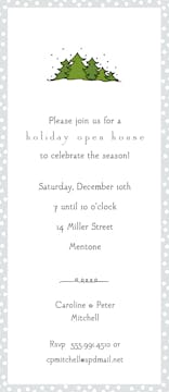 Dotted Edge Silver Holiday Invitation