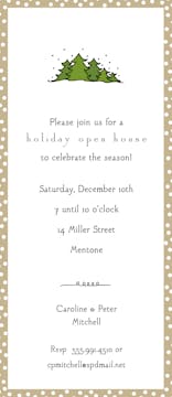 Dotted Edge Gold Holiday Invitation