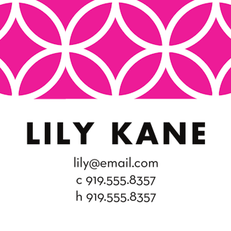 Lattice Posh Pink Enclosure Card