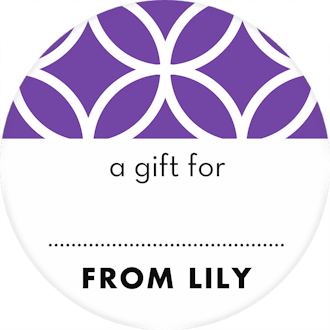 Lattice Posh Lilac Round Gift Sticker