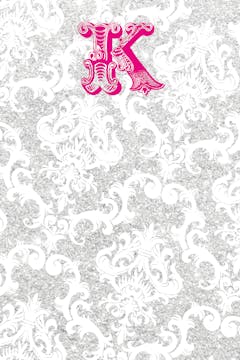 Silver Patterned Posh Notepad