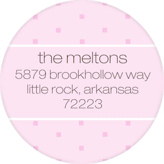 Hip To Be Square Pink Round Address Label