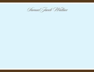 Chocolate Border Baby Blue Flat Note