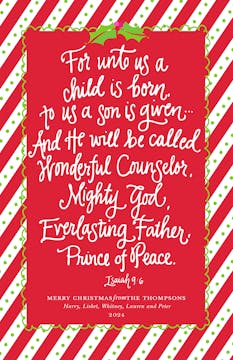 Isaiah 9:6 Holiday Greeting Card