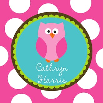Owl Square Sticker