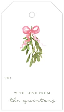 Mistletoe Wishes Hanging Gift Tag
