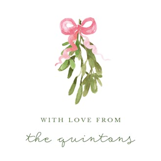 Mistletoe Wishes Gift Sticker