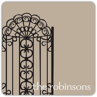 Welcome Gate Personalized Coaster