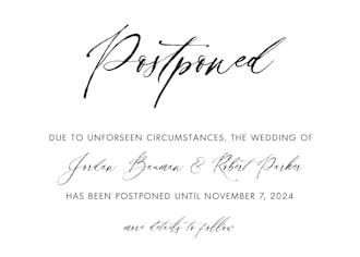 Postponed Announcement